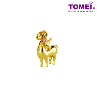 [TOMEI Online Exclusive] Wish Granter Green/Pink Unicorn Charm, Yellow Gold 916