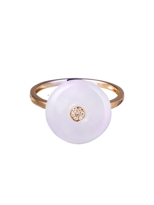 TOMEI Violet Jade Ring, Yellow Gold 750