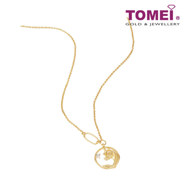 TOMEI Unicorn Necklace, Yellow Gold 916