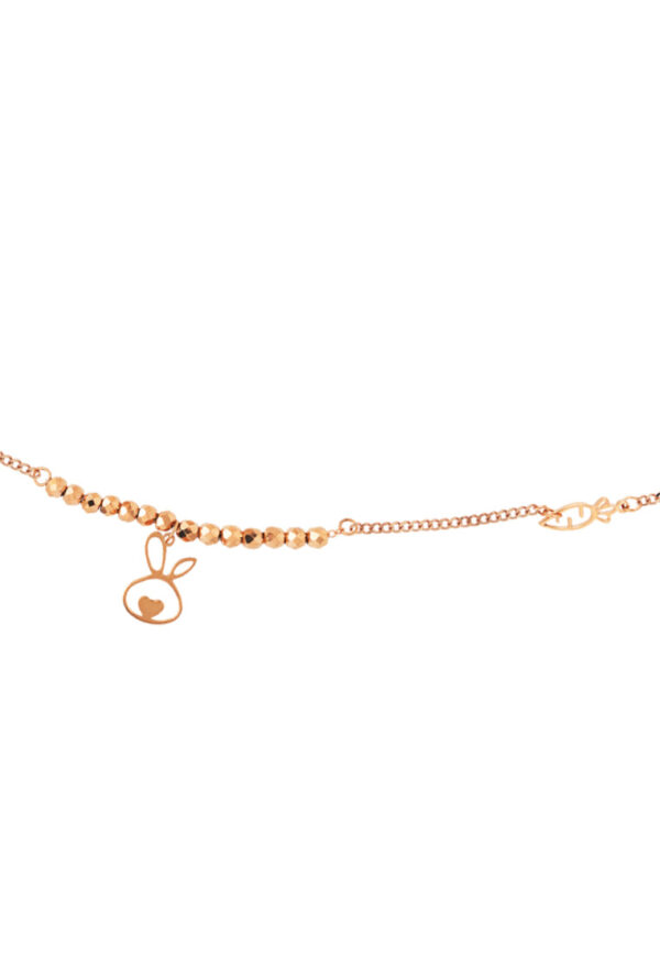 TOMEI Rouge Collection Bunny And Carrot Bracelet, Rose Gold 750