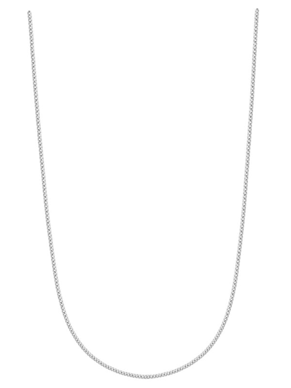TOMEI Round Buckle Necklace, White Gold 375