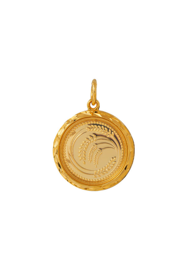 TOMEI [Online Exclusive] Peony Flower Gift Pendant, Plated Yellow Gold