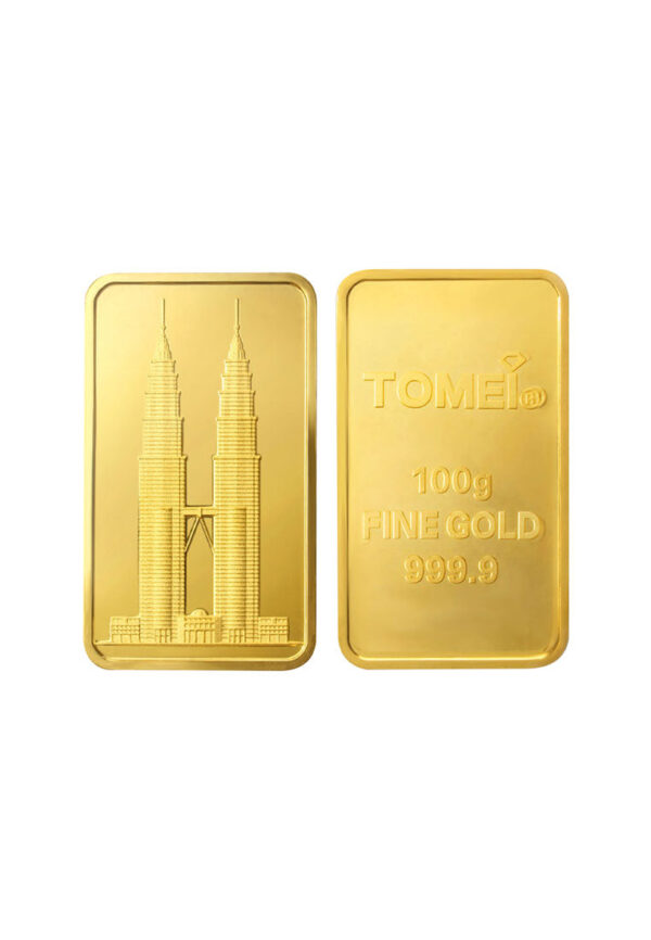 [Tomei Exclusive] KLCC Twin Towers Gold Bar | 10 Grams | 20 Grams | 50 Grams | 100 Grams |  Fine Gold 9999