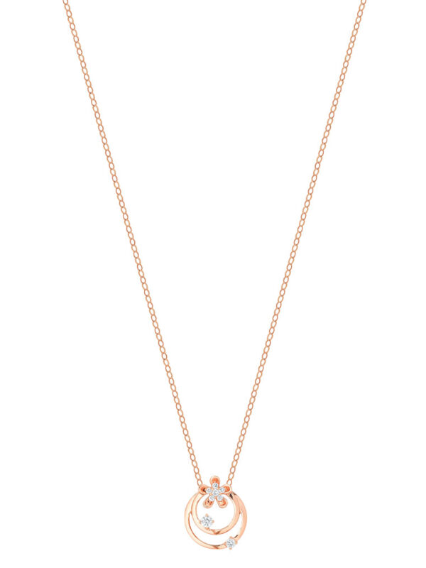 TOMEI Rouge Collection Floral Necklace, Rose Gold 750