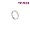 TOMEI【爱的羁绊】Evermore Couple Ring, White+Rose Gold 750