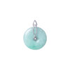 TOMEI Round Jade Pendant, White Gold 750