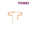 TOMEI Rouge Collection Criss Cross Bangle, Rose Gold 750