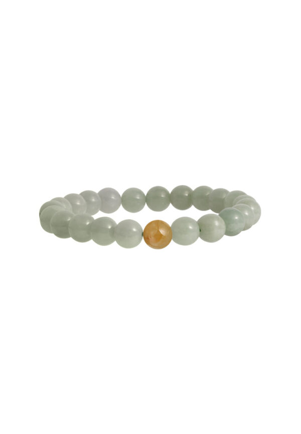 TOMEI [Online Exclusive] Palace Grace, Greenish Natural Jade Bead (7MM) Bracelet