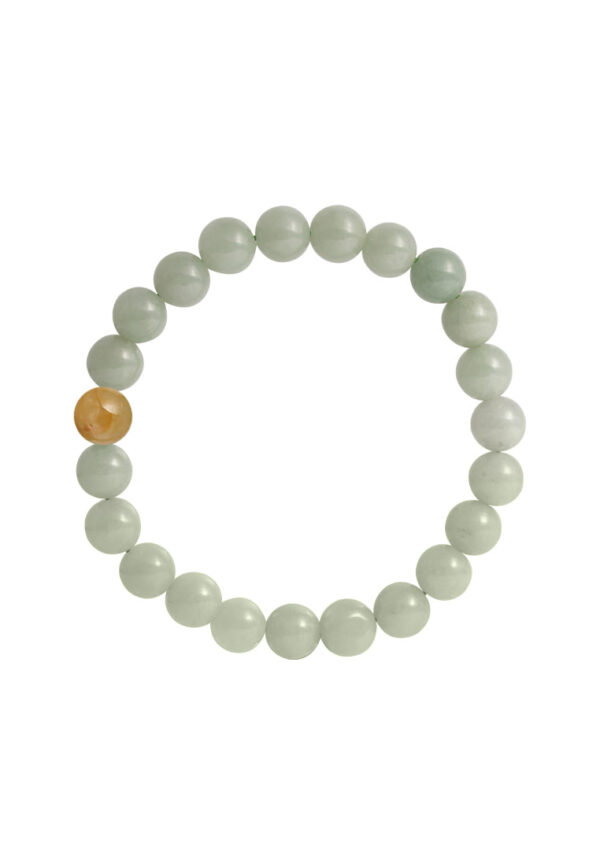 TOMEI [Online Exclusive] Palace Grace, Greenish Natural Jade Bead (7MM) Bracelet