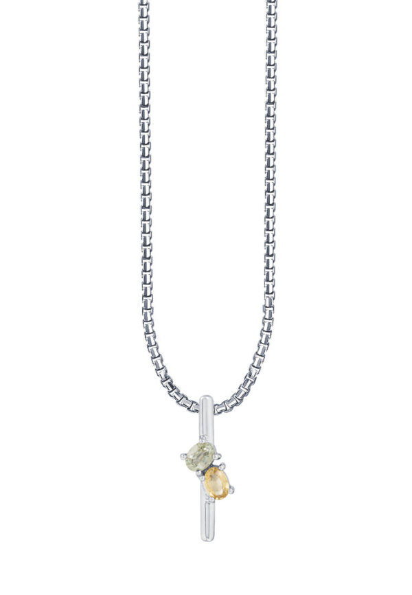 TOMEI 【Online Exclusive】Fancy Sapphire Pendant, Silver