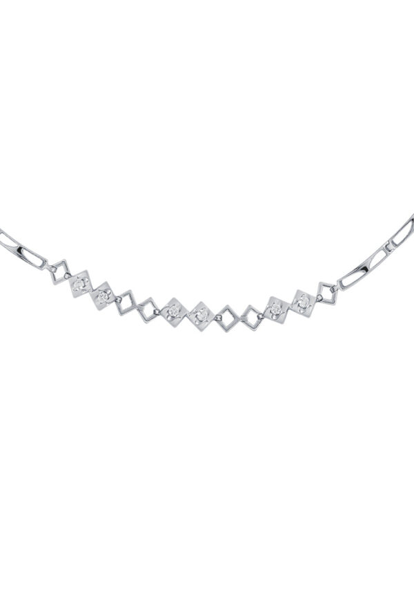 TOMEI Tower Collection Diamond Bracelet, White Gold 750