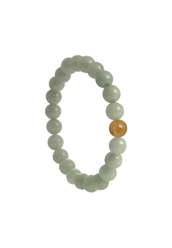 TOMEI [Online Exclusive] Palace Grace, Greenish Natural Jade Bead (7MM) Bracelet