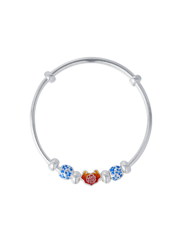 TOMEI Pure Faith Collection Exquisite Bangle, Silver