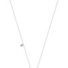 TOMEI Sweet Bow Tie Diamond Necklace, White Gold 375