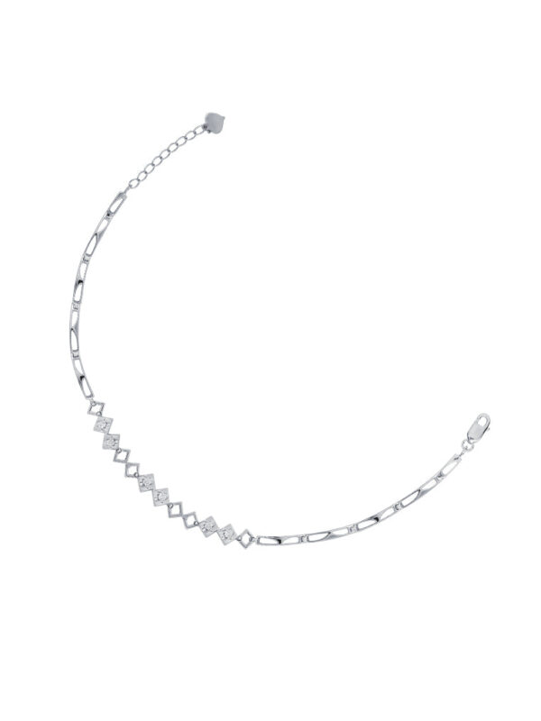 TOMEI Tower Collection Diamond Bracelet, White Gold 750