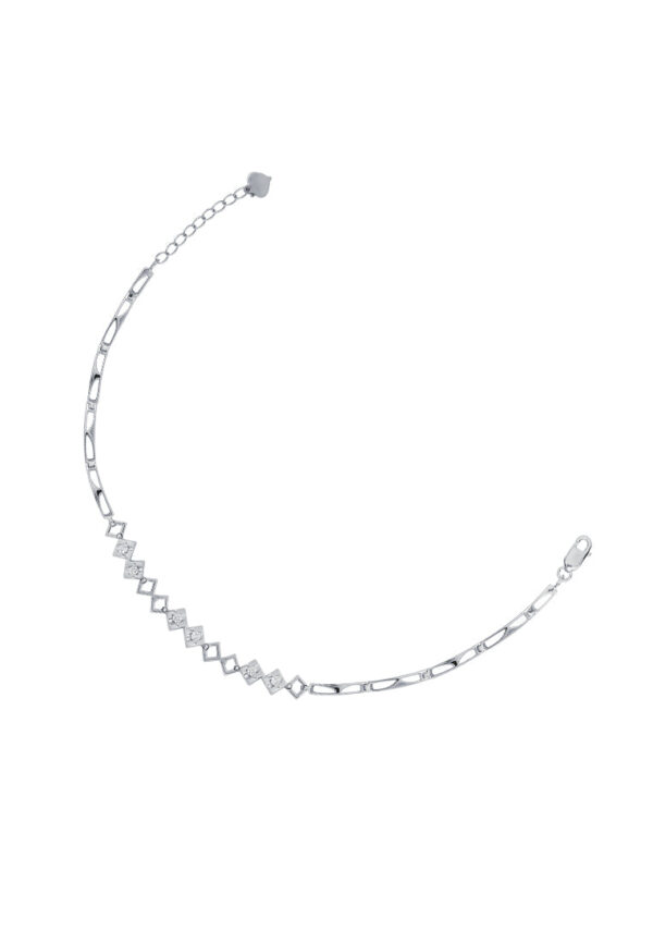 TOMEI Tower Collection Diamond Bracelet, White Gold 750