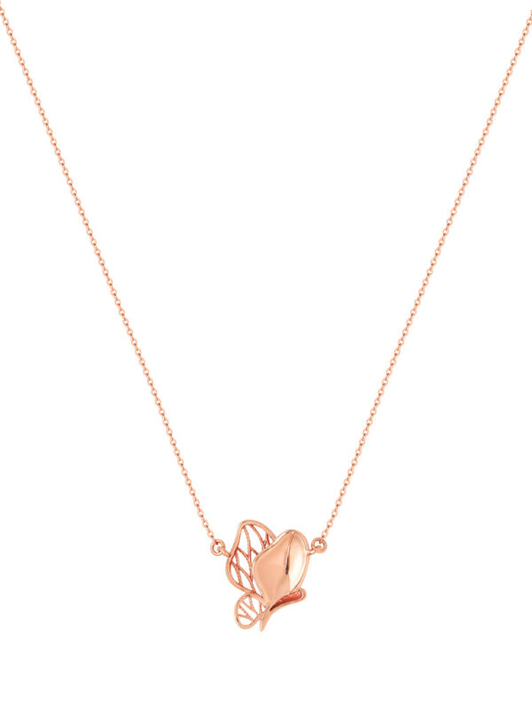 TOMEI Rouge Collection Butterfly Necklace, Rose Gold 750