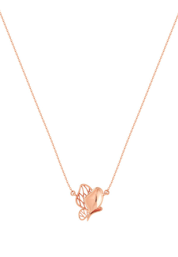 TOMEI Rouge Collection Butterfly Necklace, Rose Gold 750