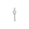 TOMEI Key Diamond Pendant Set, White Gold 585