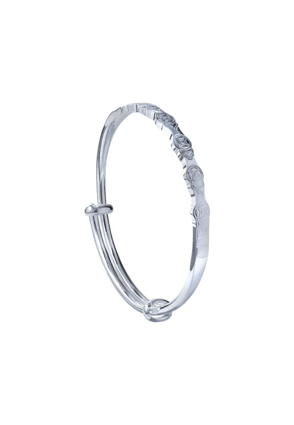TOMEI Pure Faith Collection Gourds Bangle, Silver