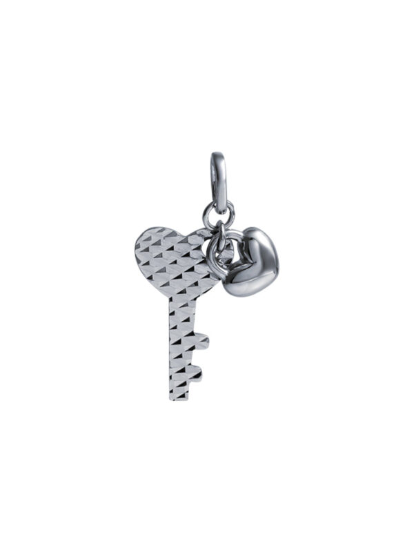 TOMEI Unlock Your Heart Pendant, White Gold 585