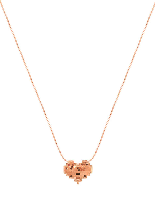 TOMEI Rouge Collection Heart Necklace, Rose Gold 750