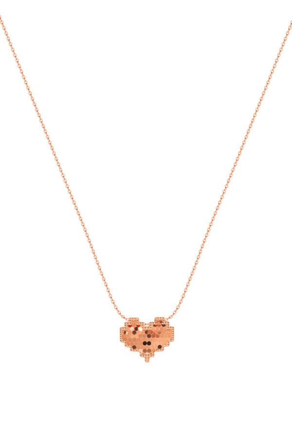 TOMEI Rouge Collection Heart Necklace, Rose Gold 750