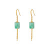 TOMEI Jade Lantern Tassels Earrings, Yellow Gold 750