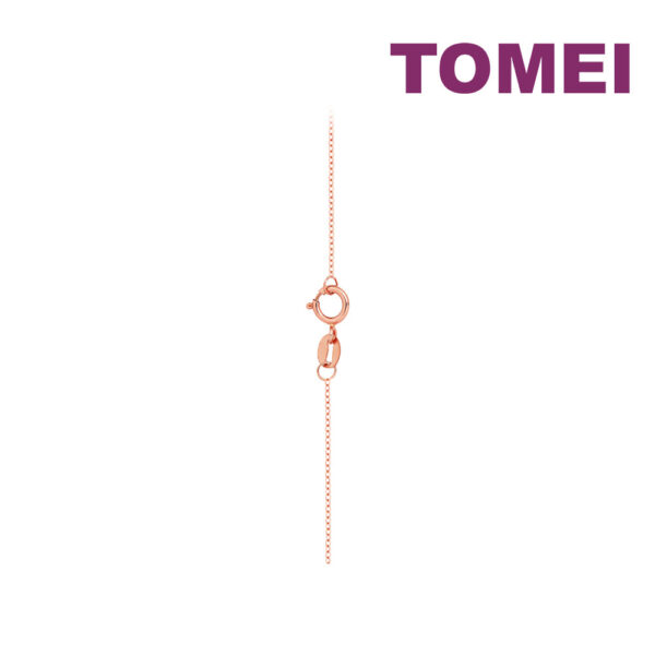 TOMEI Rouge Collection Lucky Leave Pearl Necklace, Rose Gold 750