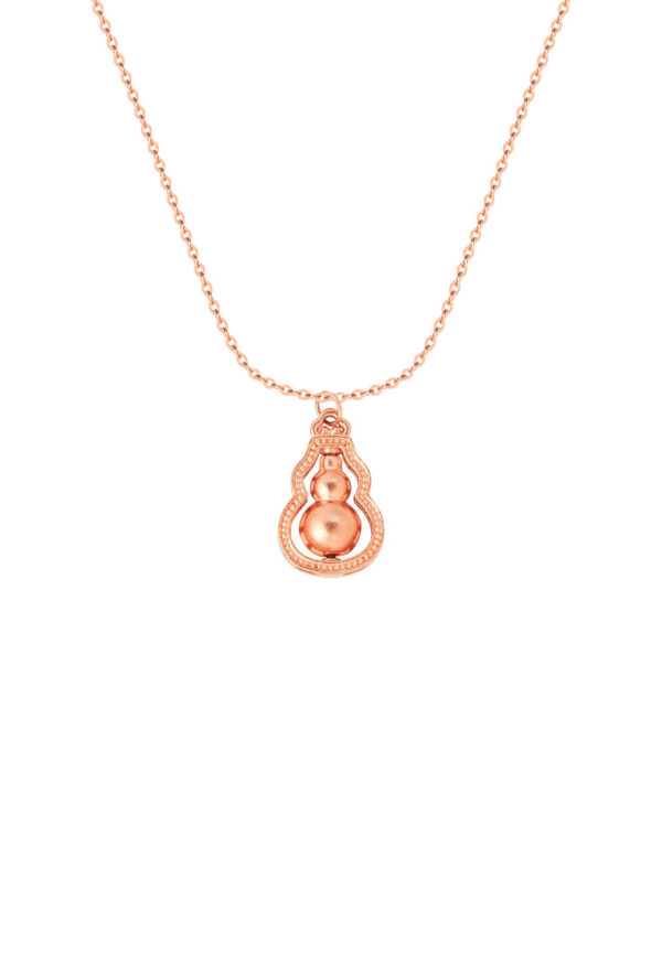 TOMEI Rouge Collection Spinning Gourd Necklace, Rose Gold 750