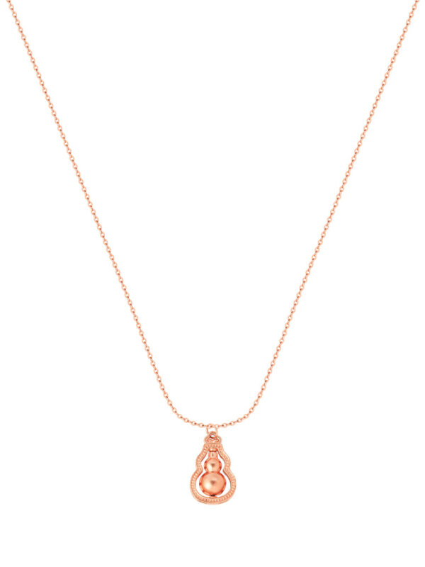TOMEI Rouge Collection Spinning Gourd Necklace, Rose Gold 750
