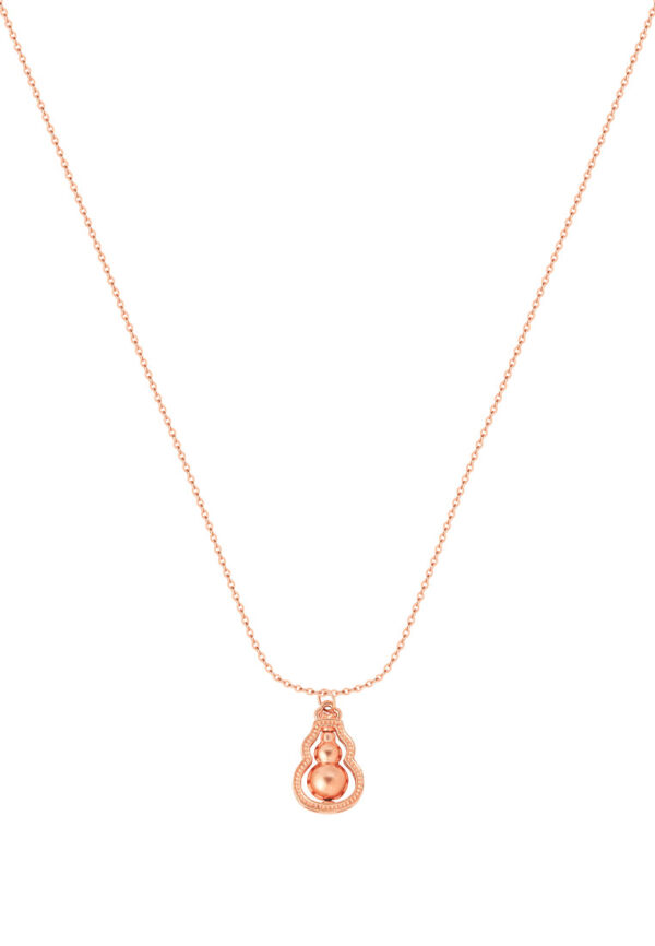 TOMEI Rouge Collection Spinning Gourd Necklace, Rose Gold 750