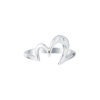 TOMEI Wavy Diamond Ring, White Gold 375
