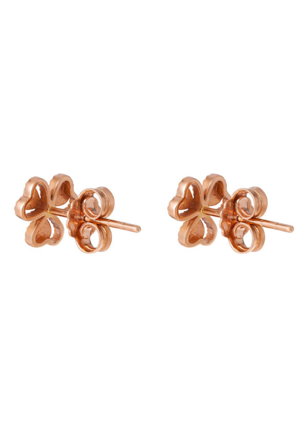 TOMEI Rouge Collection Clover Earrings, Rose Gold 750