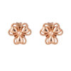 TOMEI Rouge Collection Clover Earrings, Rose Gold 750