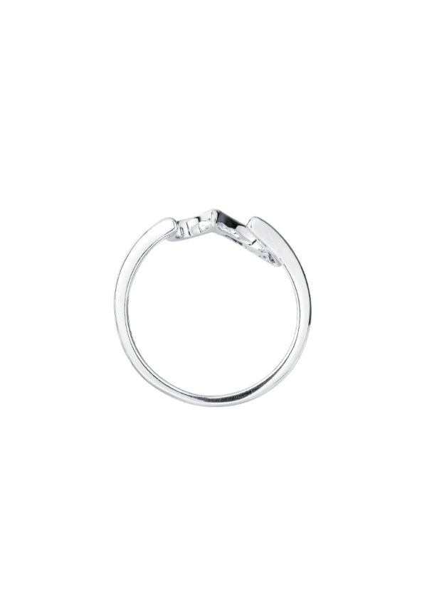 TOMEI Wavy Diamond Ring, White Gold 375