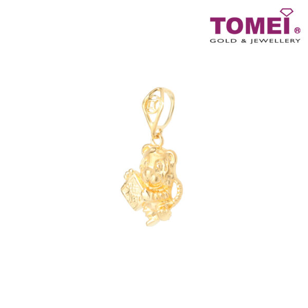 TOMEI Tiger And Fu Pendant, Yellow Gold 916