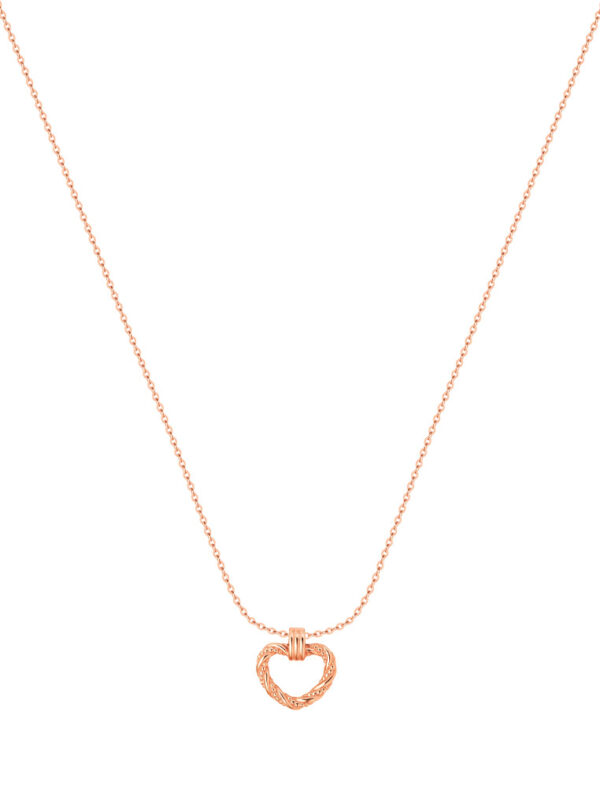 TOMEI Rouge Collection Heart Necklace, Rose Gold 750