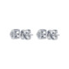 TOMEI Solitaire Earrings, Diamond White Gold 585