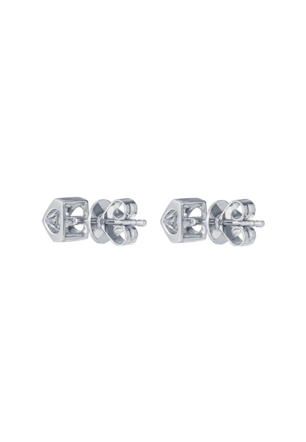 TOMEI Solitaire Earrings, Diamond White Gold 585