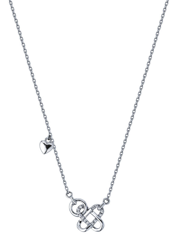 TOMEI The Knot Diamond Necklace, White Gold 375