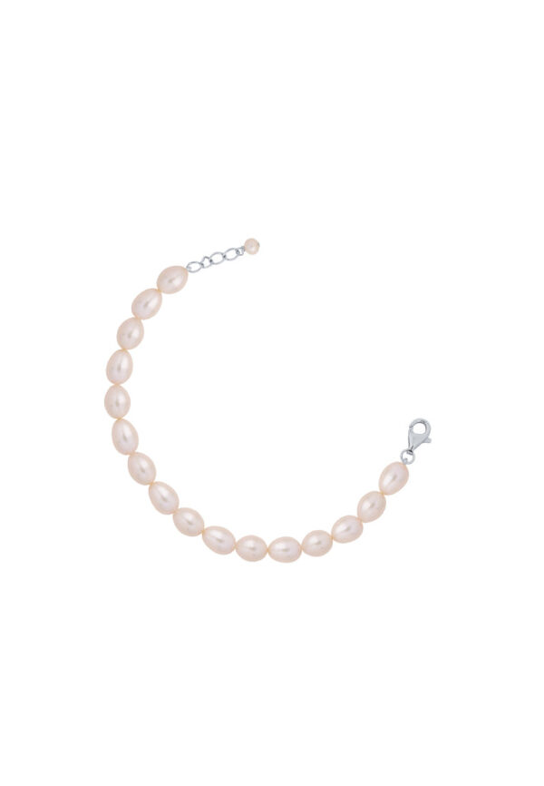 TOMEI Natural Pearl Bracelet, Mixed Cream-Light Pink