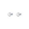 TOMEI Pearl Diamond Earrings, White Gold 585