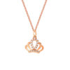 TOMEI Princess Crown Diamond Necklace, Rose Gold 750