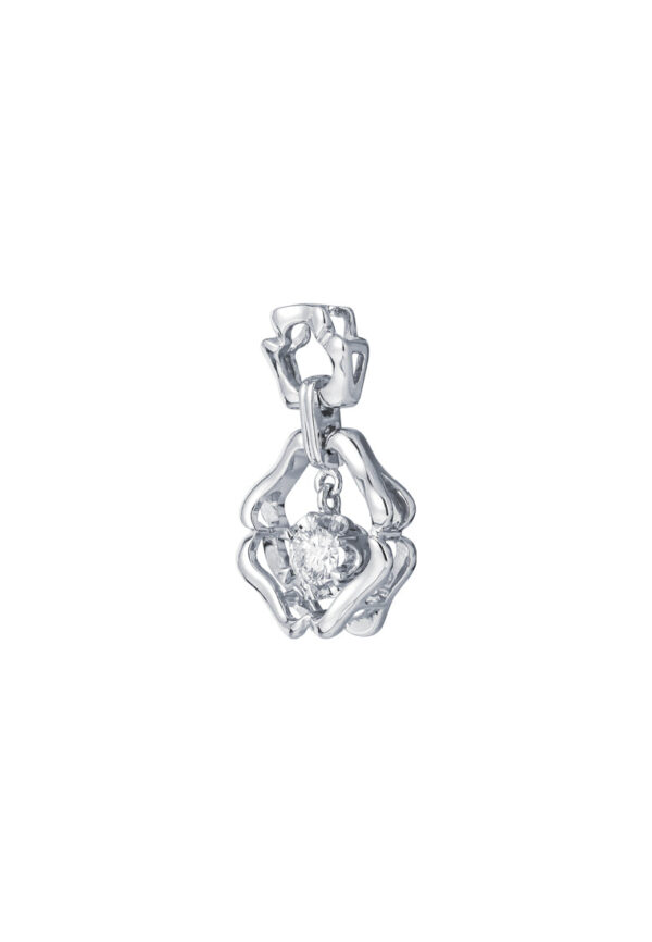 TOMEI Spiritual Flower Diamond Pendant, White Gold 375