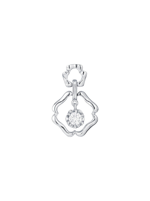 TOMEI Spiritual Flower Diamond Pendant, White Gold 375