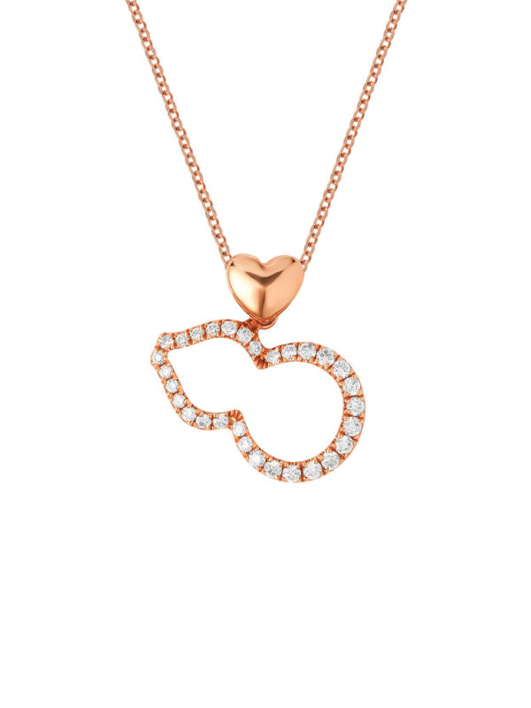 TOMEI Rouge Collection, Lovely Hulu Necklace Rose Gold 750