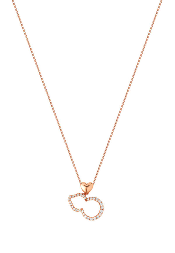 TOMEI Rouge Collection, Lovely Hulu Necklace Rose Gold 750