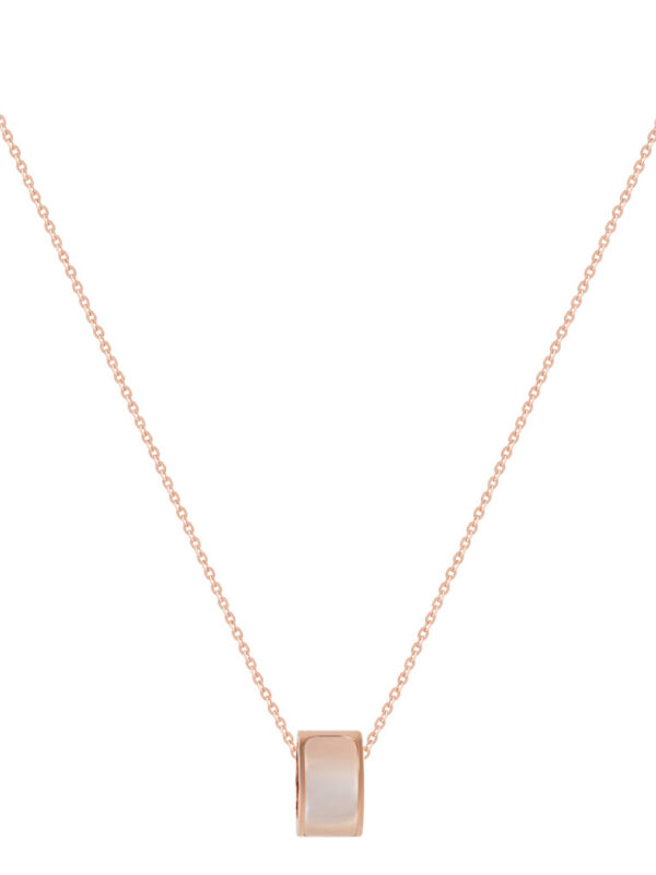 TOMEI Rouge Collection, Nacre Lu Lu Tong Necklace, Rose Gold 750