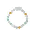 TOMEI 翡翠三彩貔貅 Palace Grace Natural Jade Bead With Pixiu Bracelet | Multi-Tone